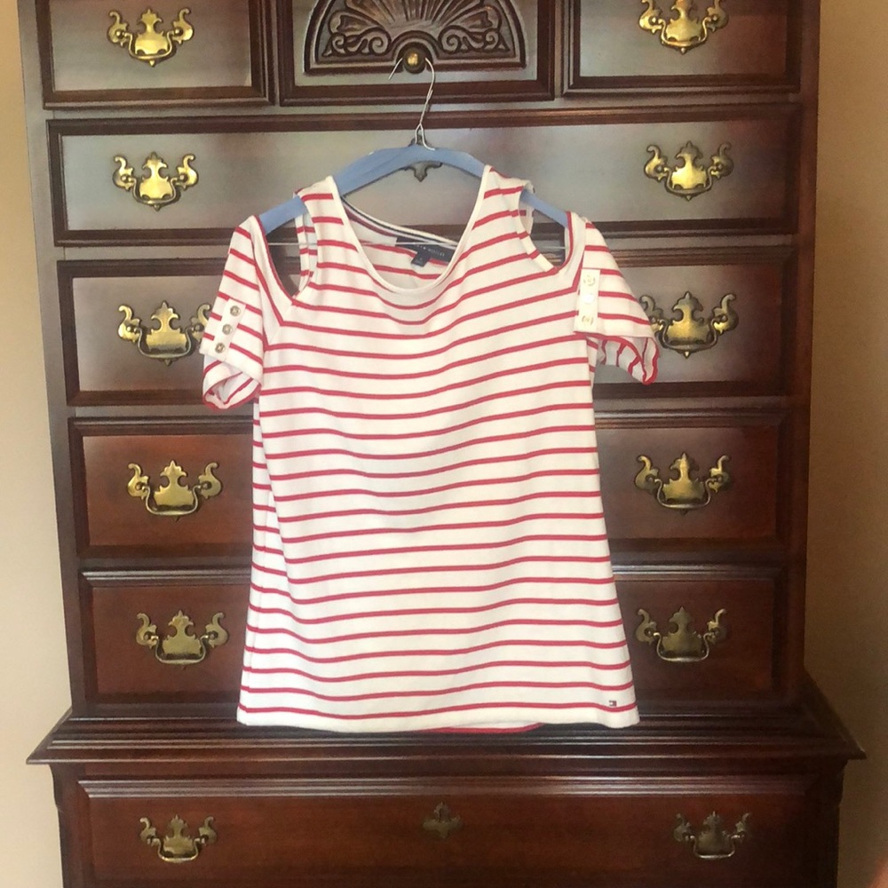Tommy Hilfiger open shoulder top